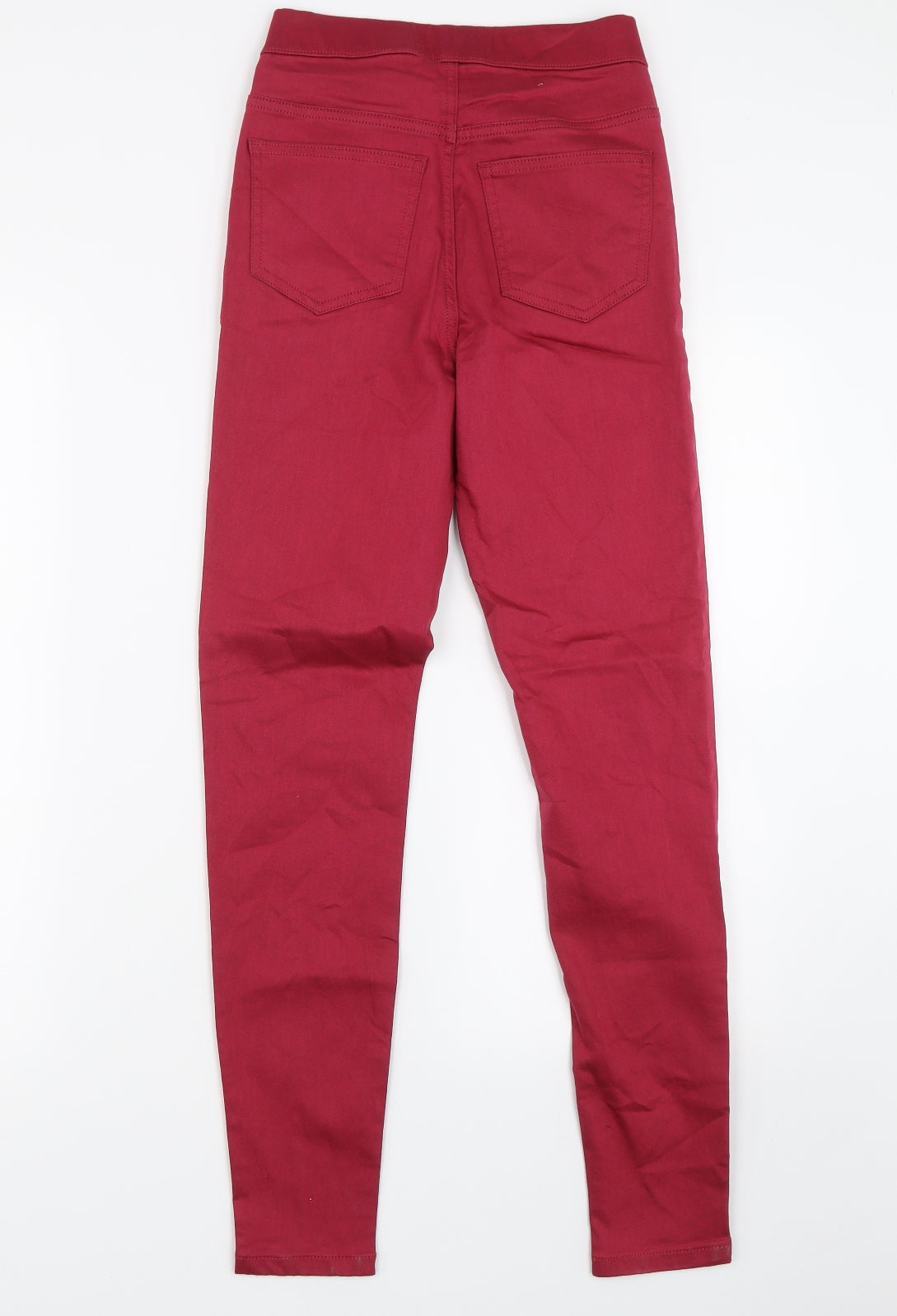 M&S Womens Red  Denim Jegging Jeans Size 6 L27 in
