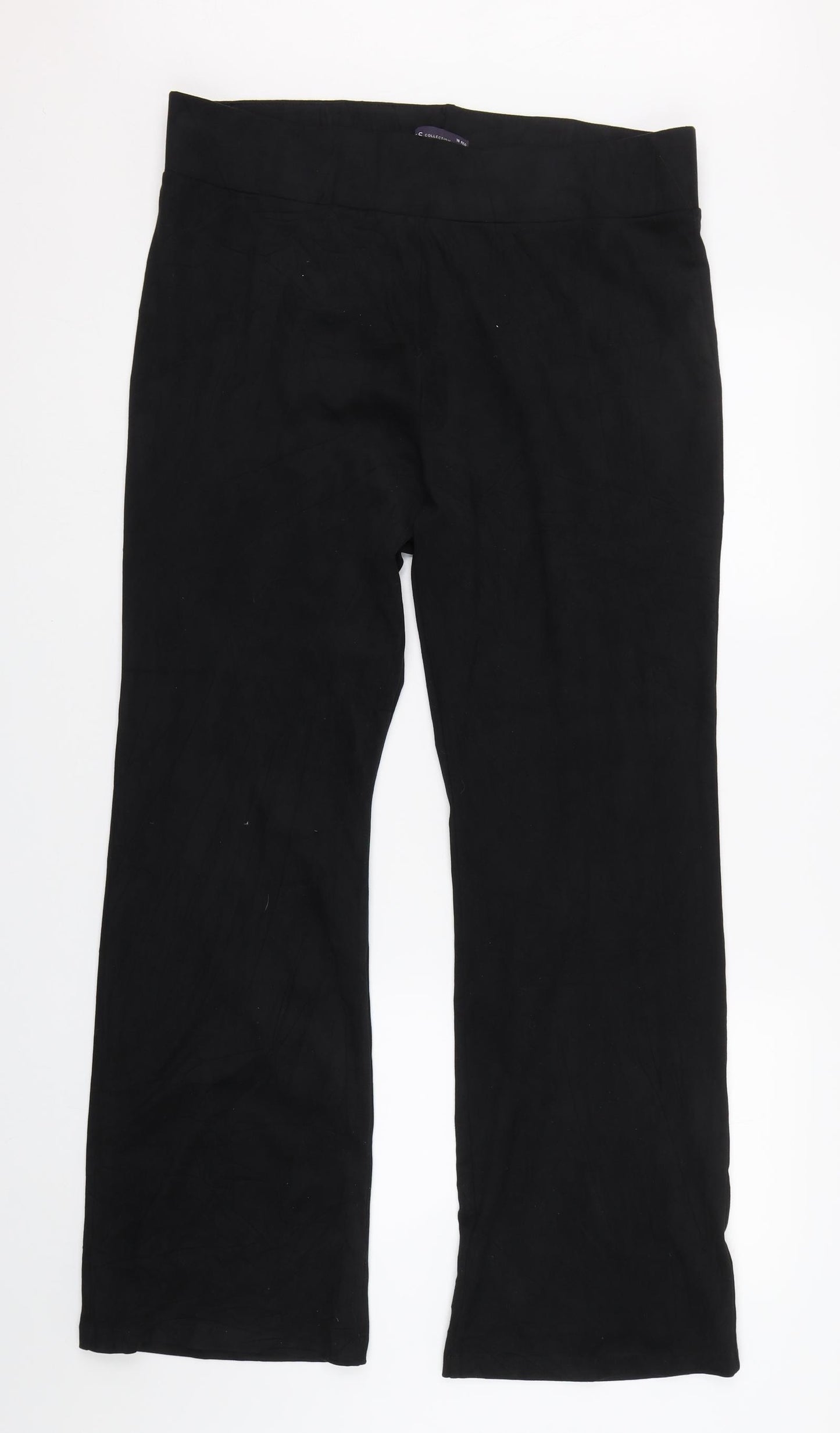 M&S Womens Black   Sweatpants Trousers Size 18 L30 in