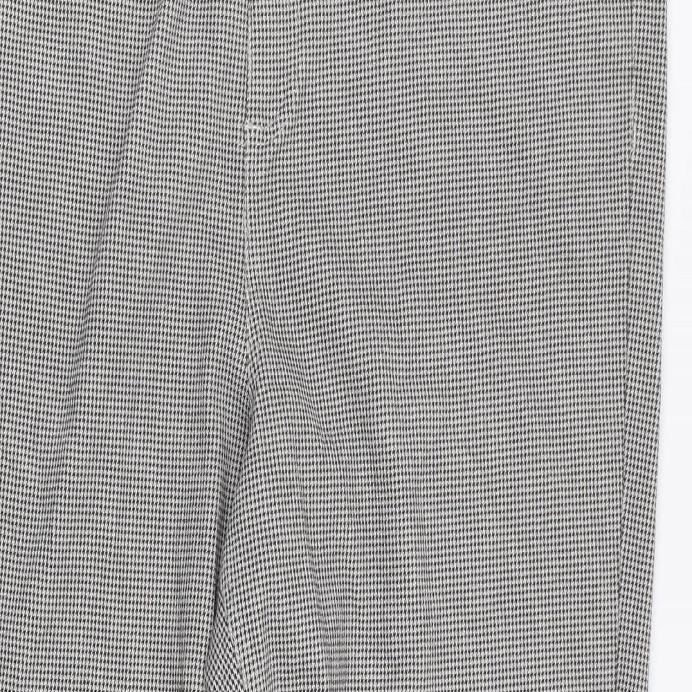 M&S Womens White Houndstooth  Capri Leggings Size 18 L27 in