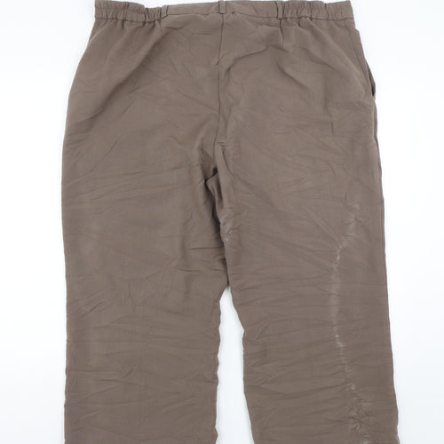 Essential Collection Womens Brown   Cropped Trousers Size 20 L23 in
