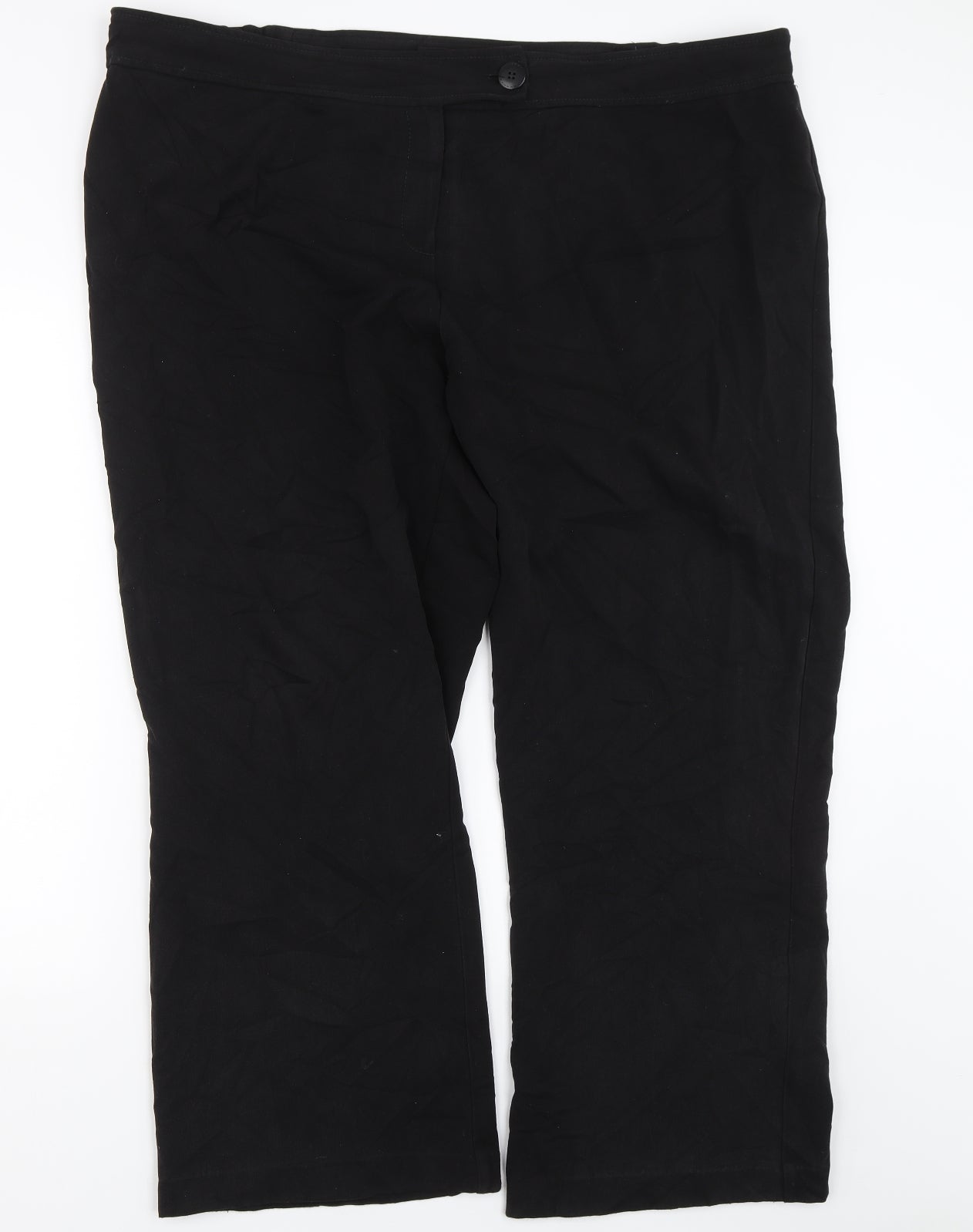 M&Co Womens Black   Trousers  Size 24 L26 in