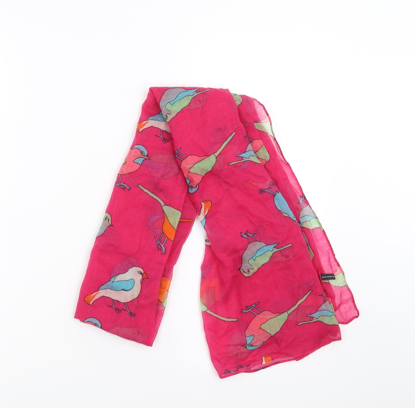 Preworn Womens Pink    Scarf   - Bird pattern
