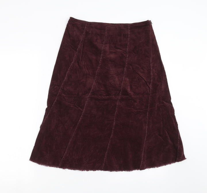 feema Womens Purple A-Line Skirt Size 10