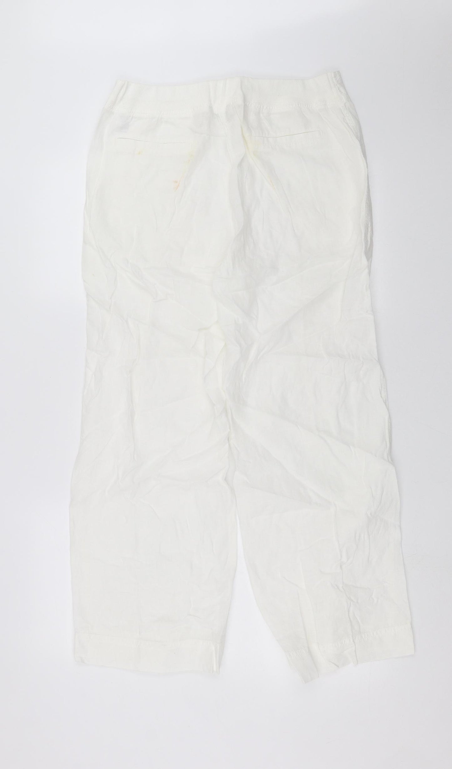 Marks and Spencer Womens White   Trousers  Size 12 L29 in