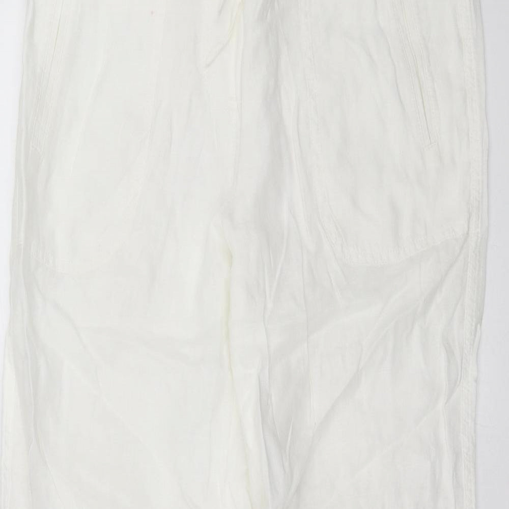 Marks and Spencer Womens White   Trousers  Size 12 L29 in