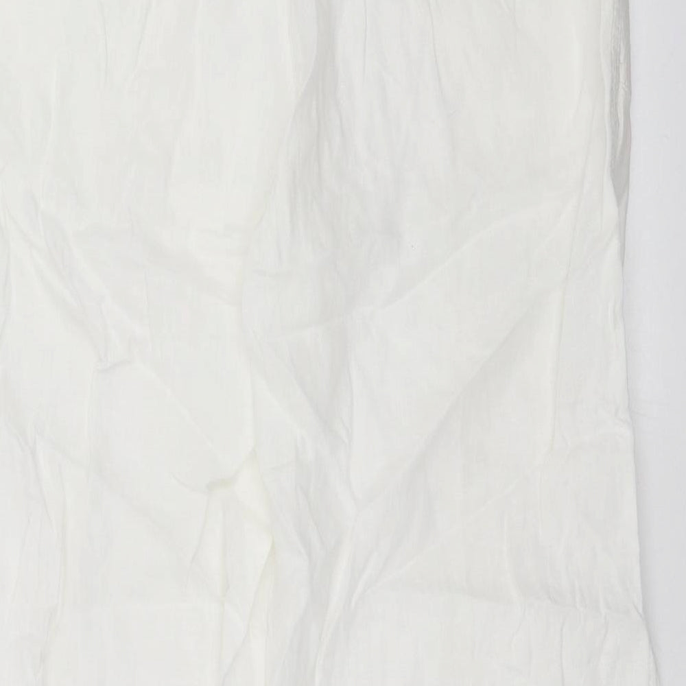 Marks and Spencer Womens White   Trousers  Size 12 L29 in