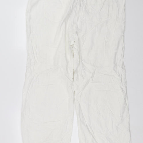Marks and Spencer Womens White   Trousers  Size 18 L26 in