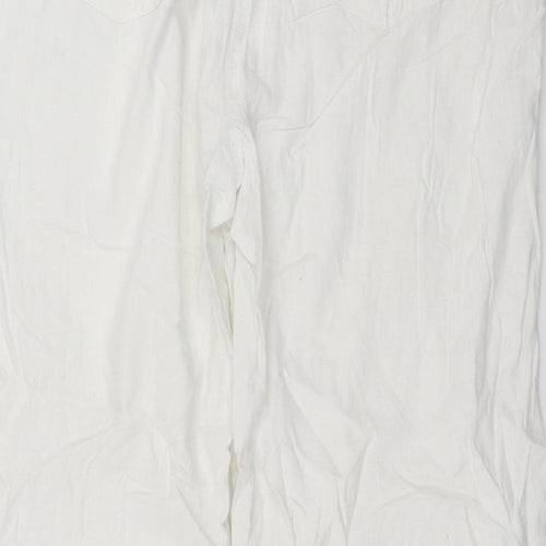 Marks and Spencer Womens White   Trousers  Size 18 L26 in