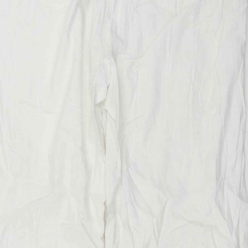 Marks and Spencer Womens White   Trousers  Size 18 L26 in