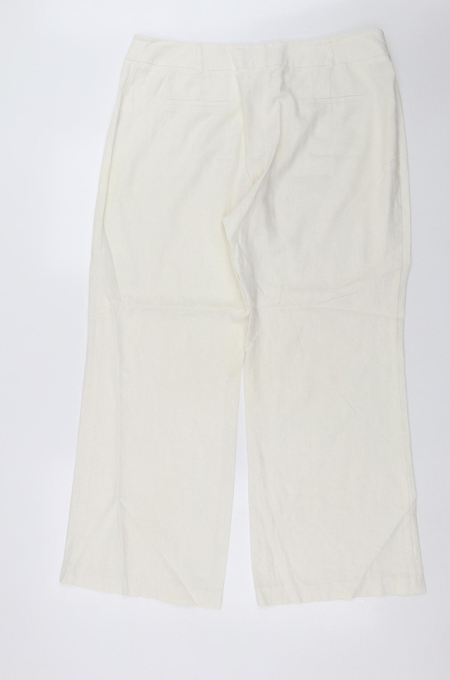 Debenhams Womens White   Trousers  Size 16 L28 in