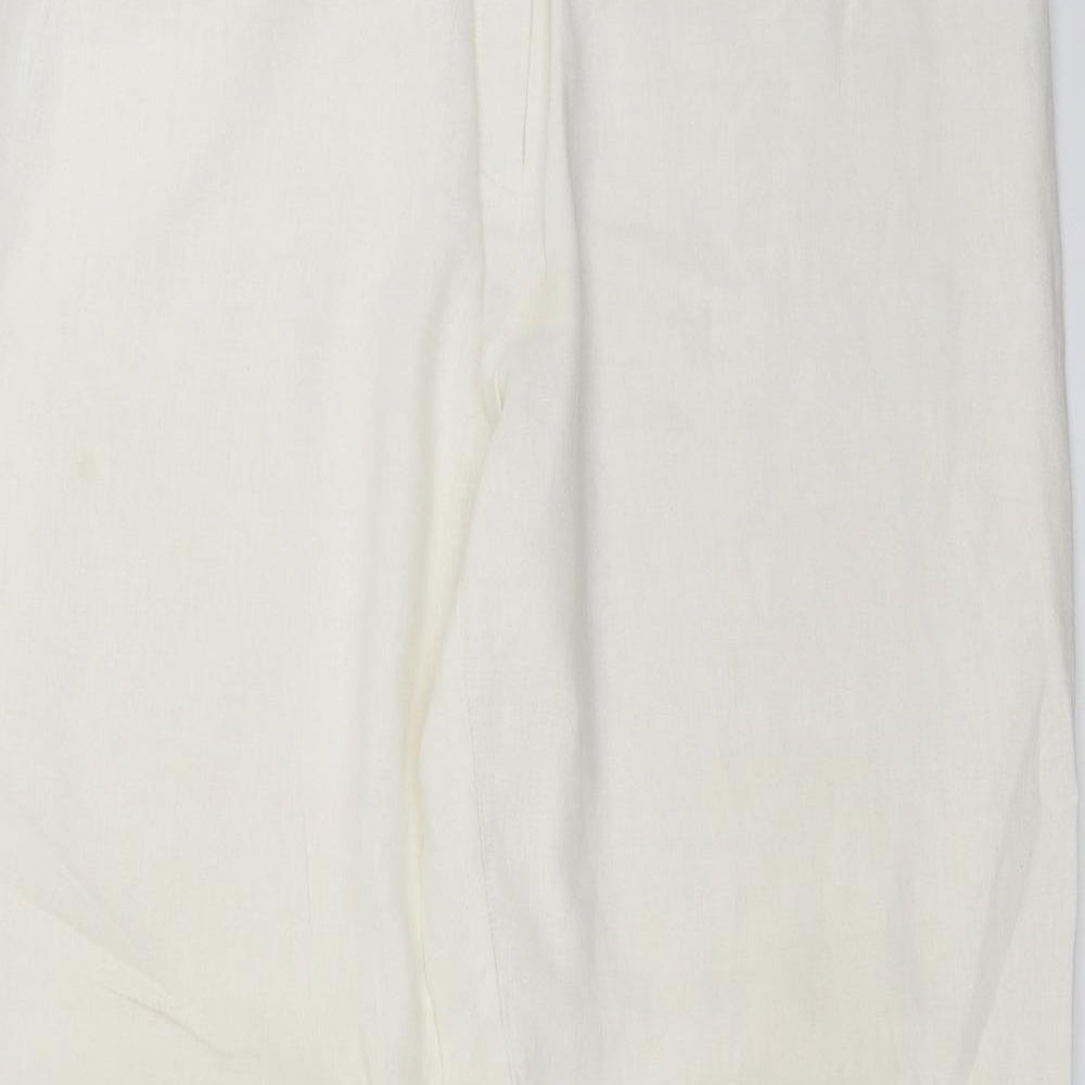 Debenhams Womens White   Trousers  Size 16 L28 in