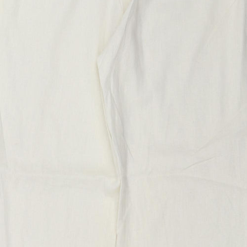 Debenhams Womens White   Trousers  Size 16 L28 in