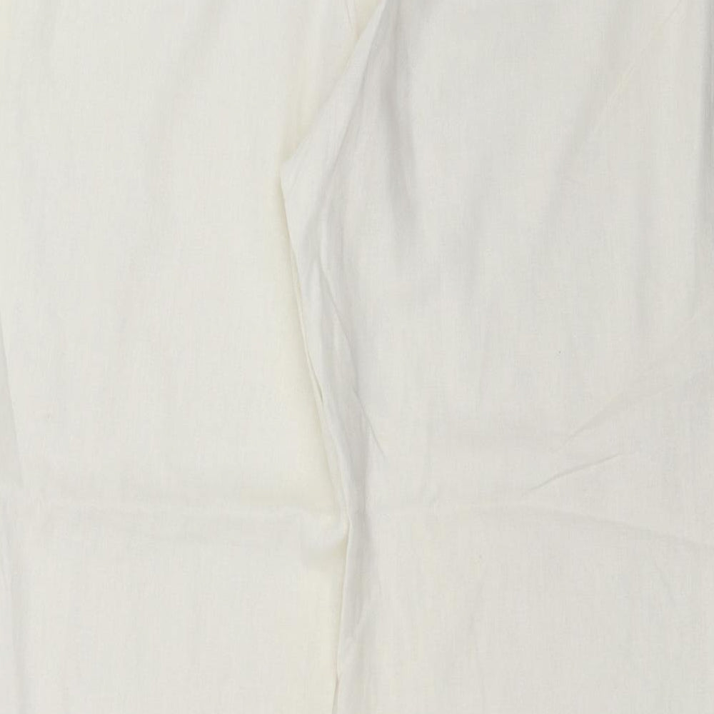 Debenhams Womens White   Trousers  Size 16 L28 in