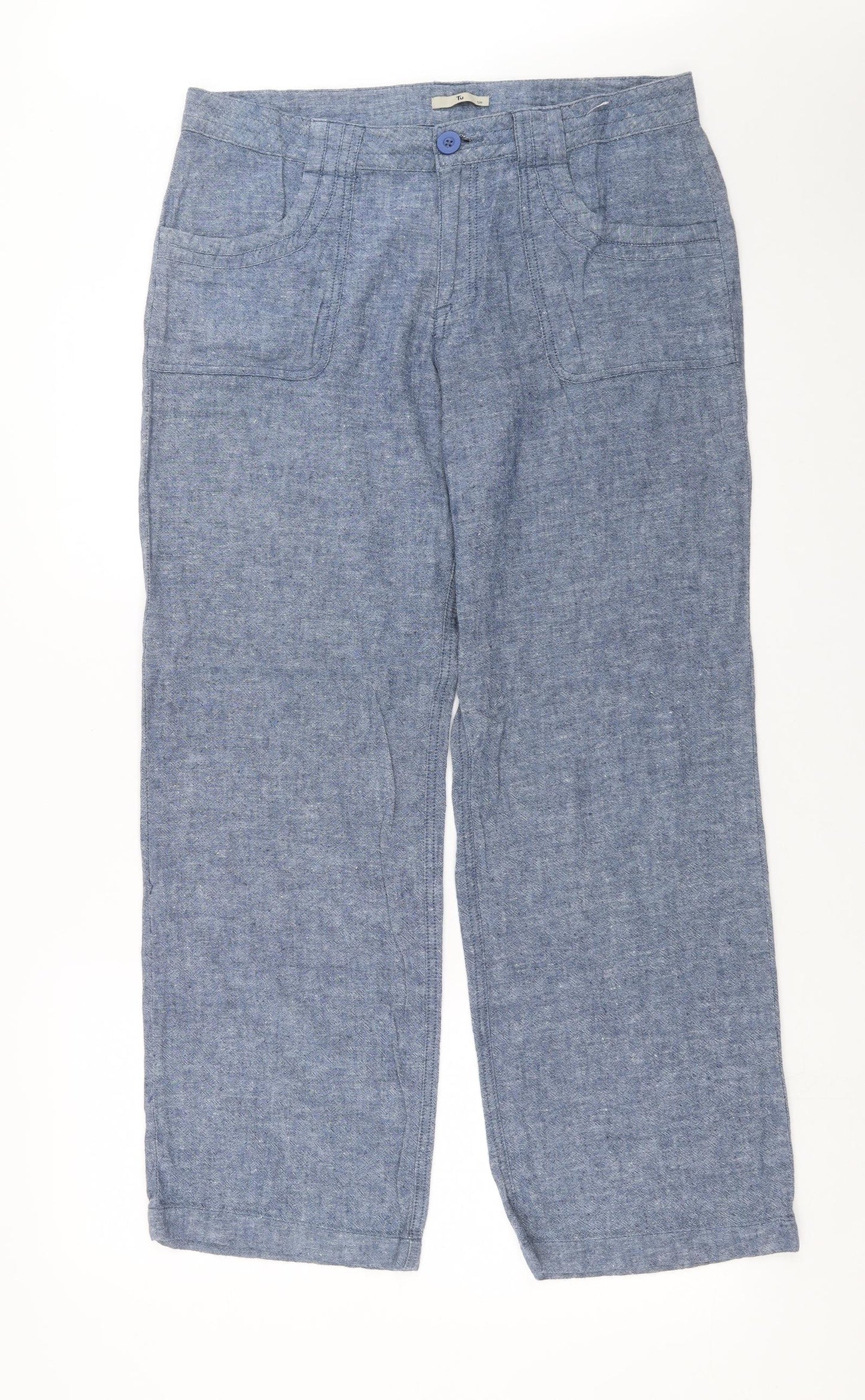 TU Womens Blue   Trousers  Size 12 L29 in