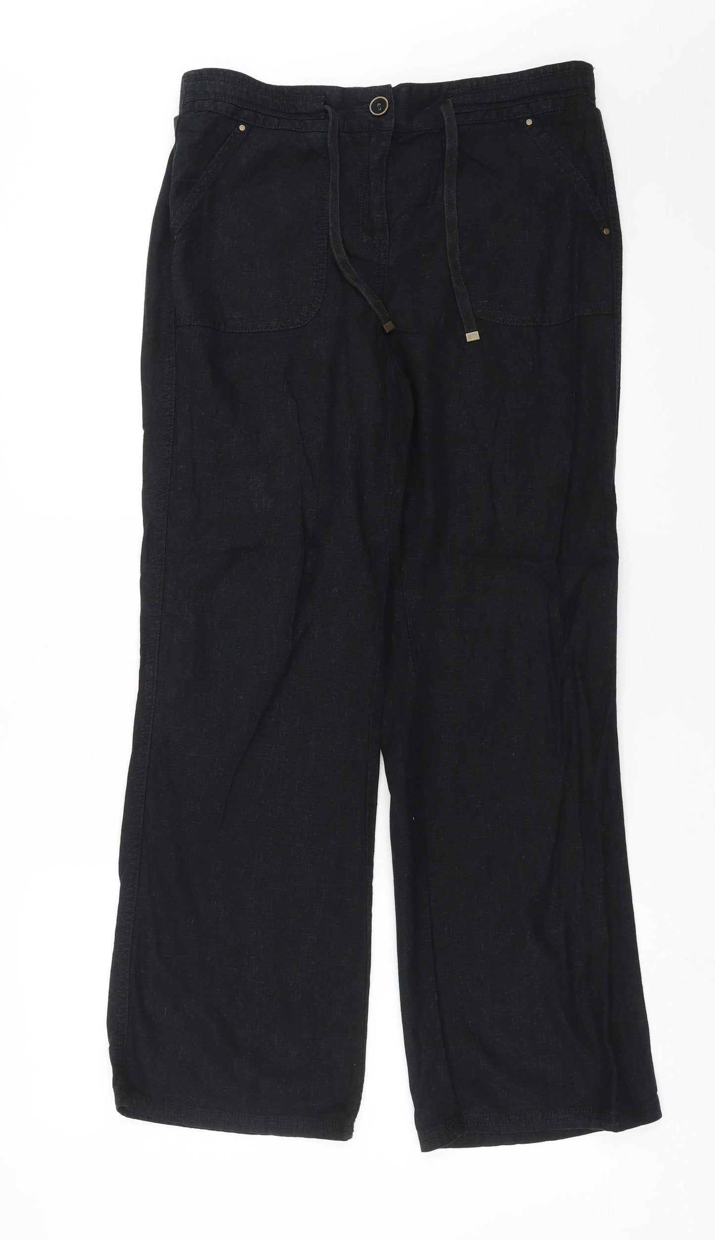 George Womens Black   Trousers  Size 10 L28 in