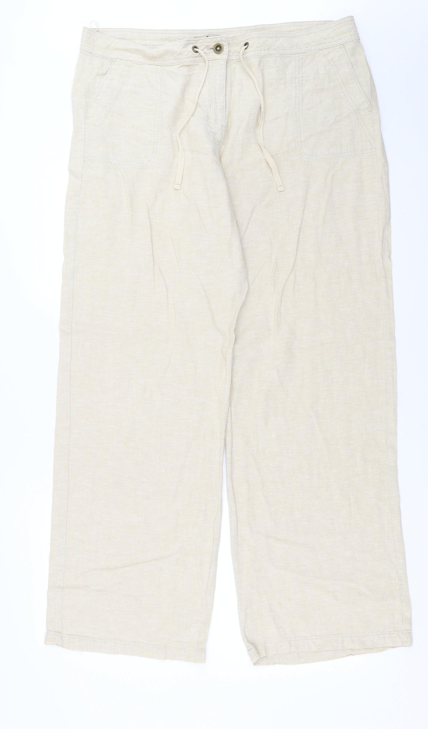 TU Womens Beige   Trousers  Size 16 L32 in