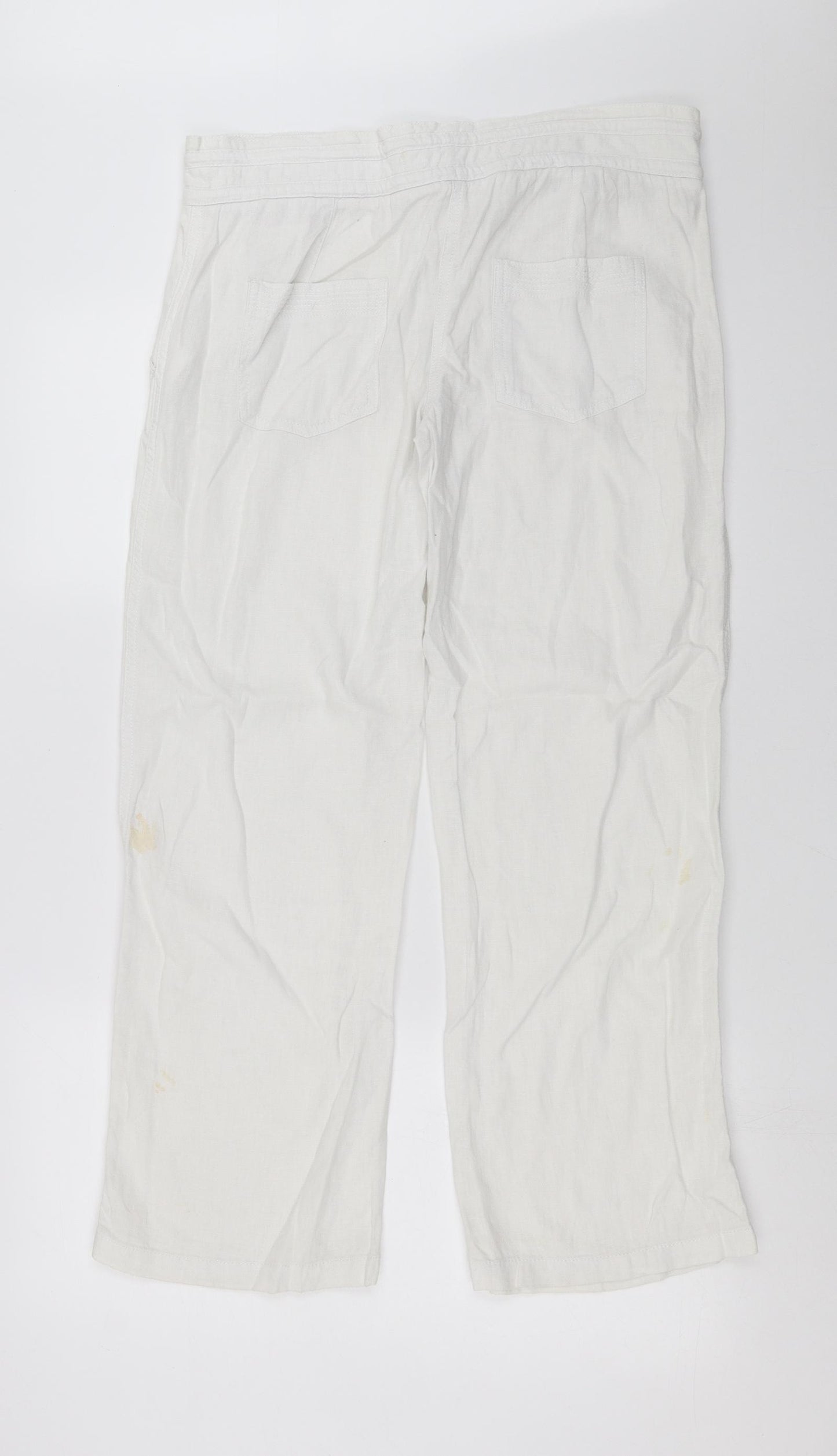 NEXT Womens White   Trousers  Size 12 L28 in