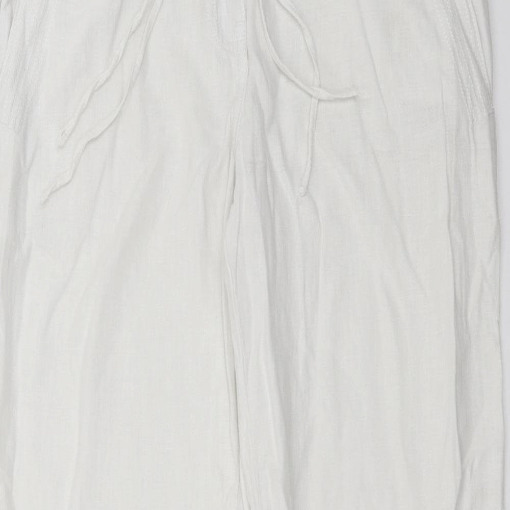 NEXT Womens White   Trousers  Size 12 L28 in