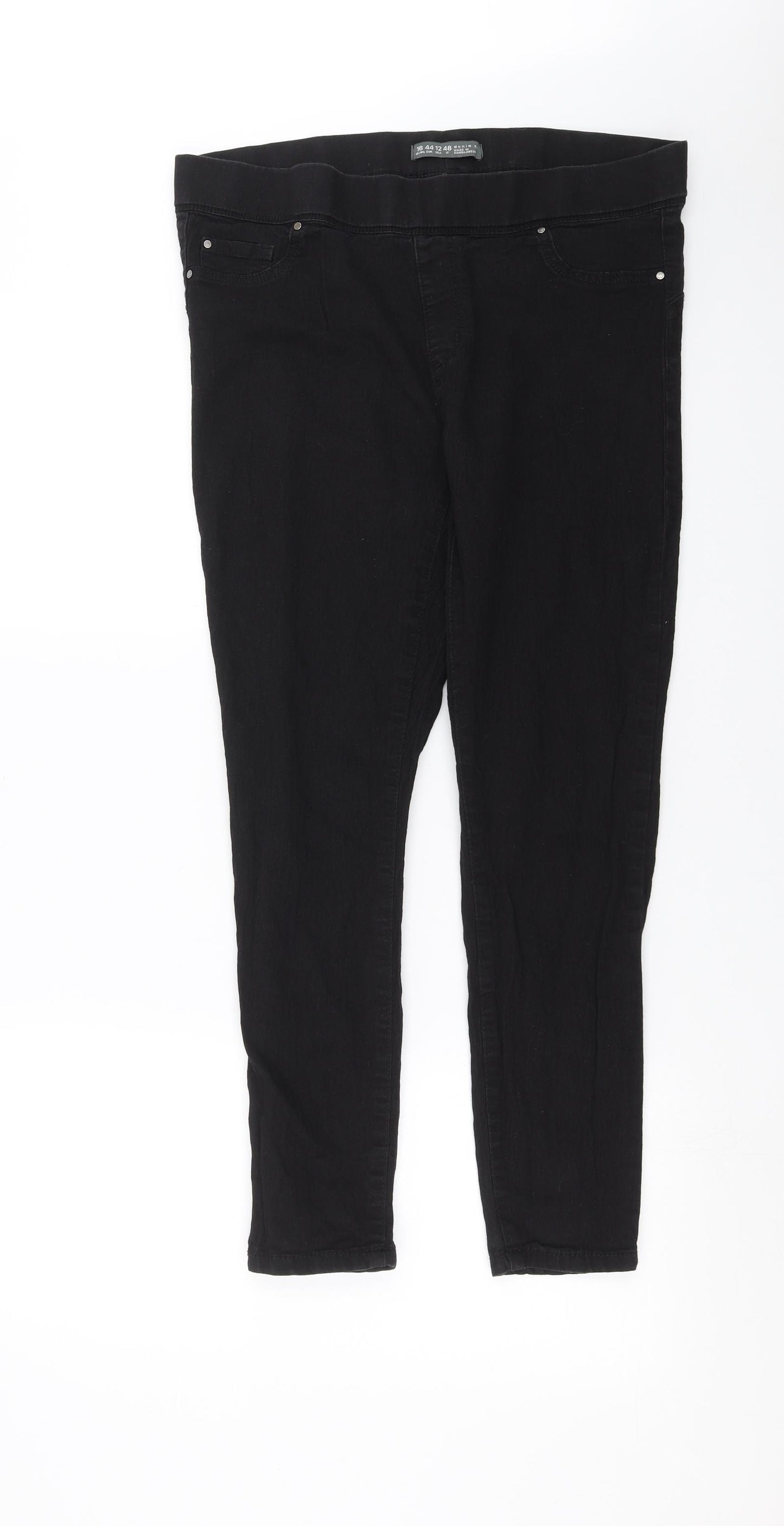 Primark Womens Black  Denim Jegging Jeans Size 16 L27 in