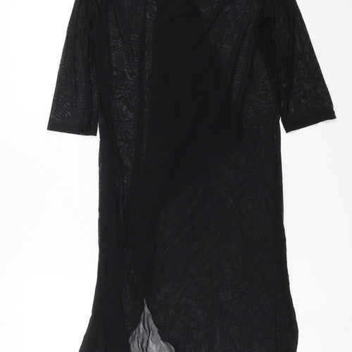 Roman Womens Black   Cardigan Jumper Size 12  - sheer