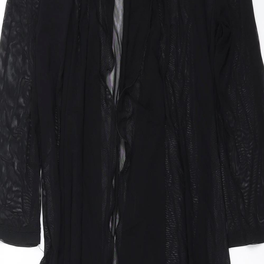 Roman Womens Black   Cardigan Jumper Size 12  - sheer