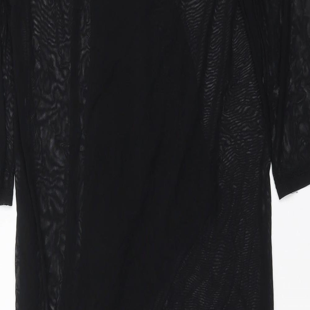 Roman Womens Black   Cardigan Jumper Size 12  - sheer