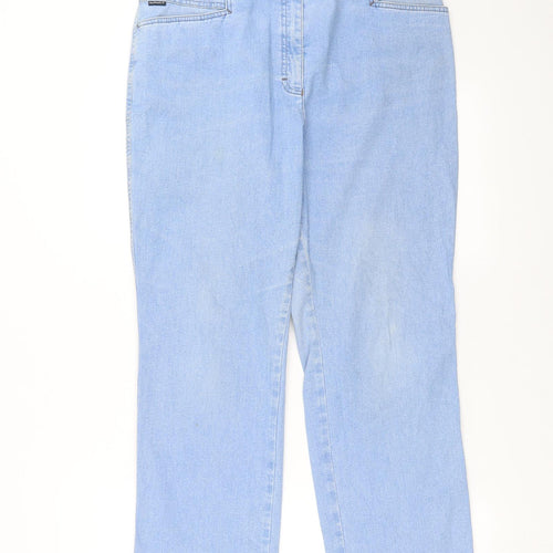 BRAX Womens Blue  Denim Straight Jeans Size 34 in L26 in