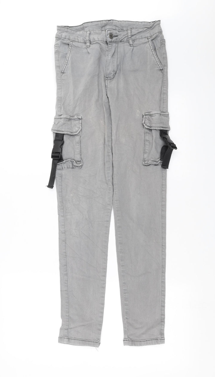Preworn Womens Grey Capri Jeans Size L L30 in