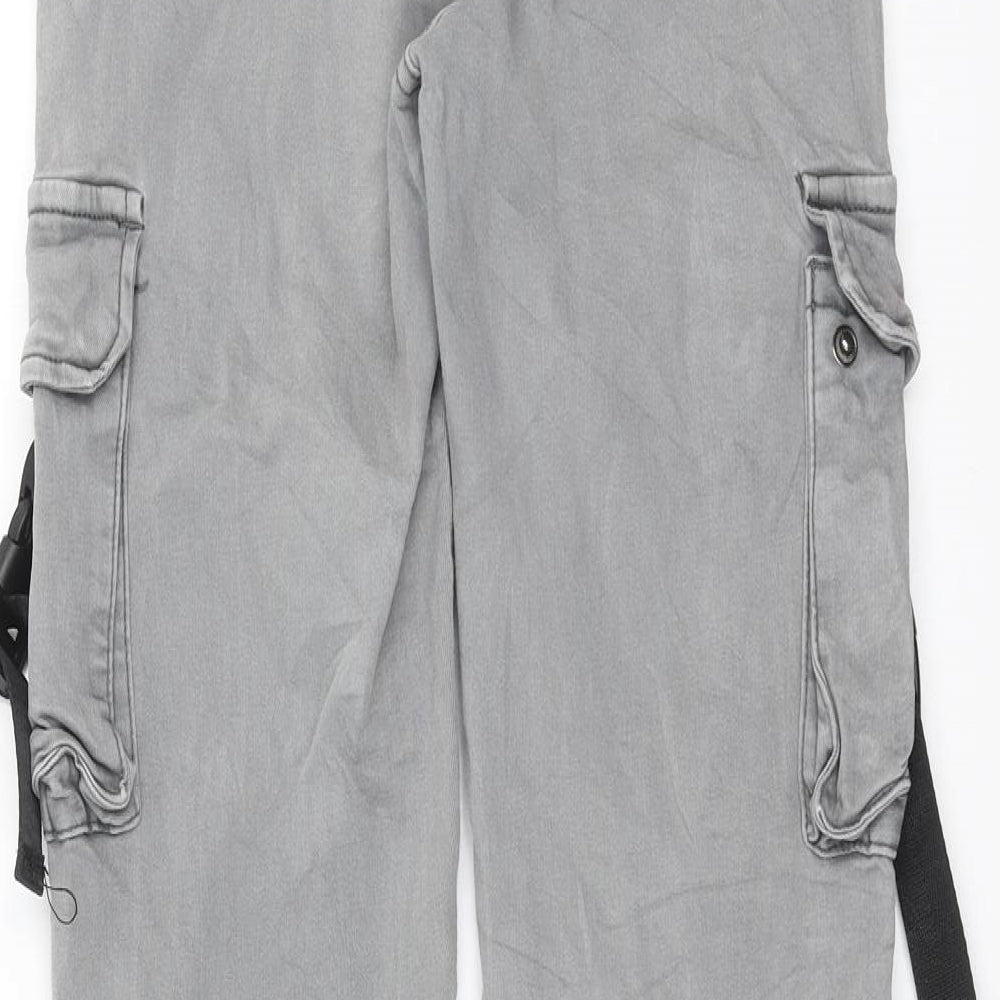 Preworn Womens Grey   Capri Jeans Size L L30 in