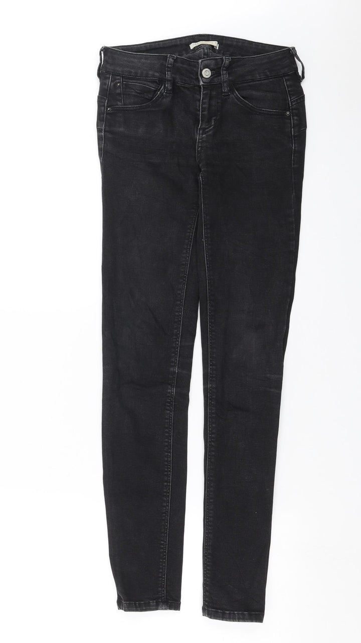 Pull&Bear Womens Black Denim Skinny Jeans Size 6 L30 in