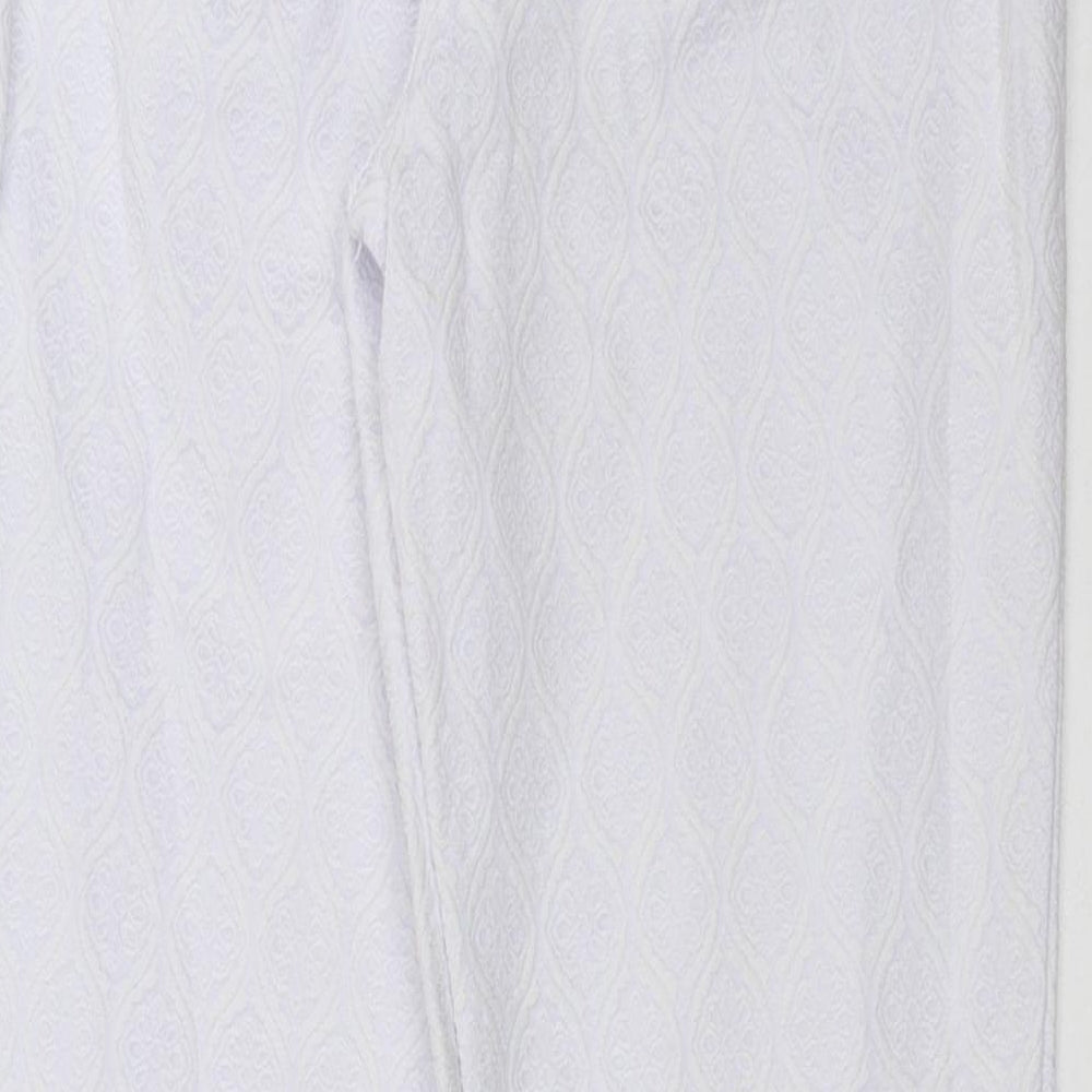 Phase Eight Womens Purple Geometric  Trousers  Size 12 L27 in