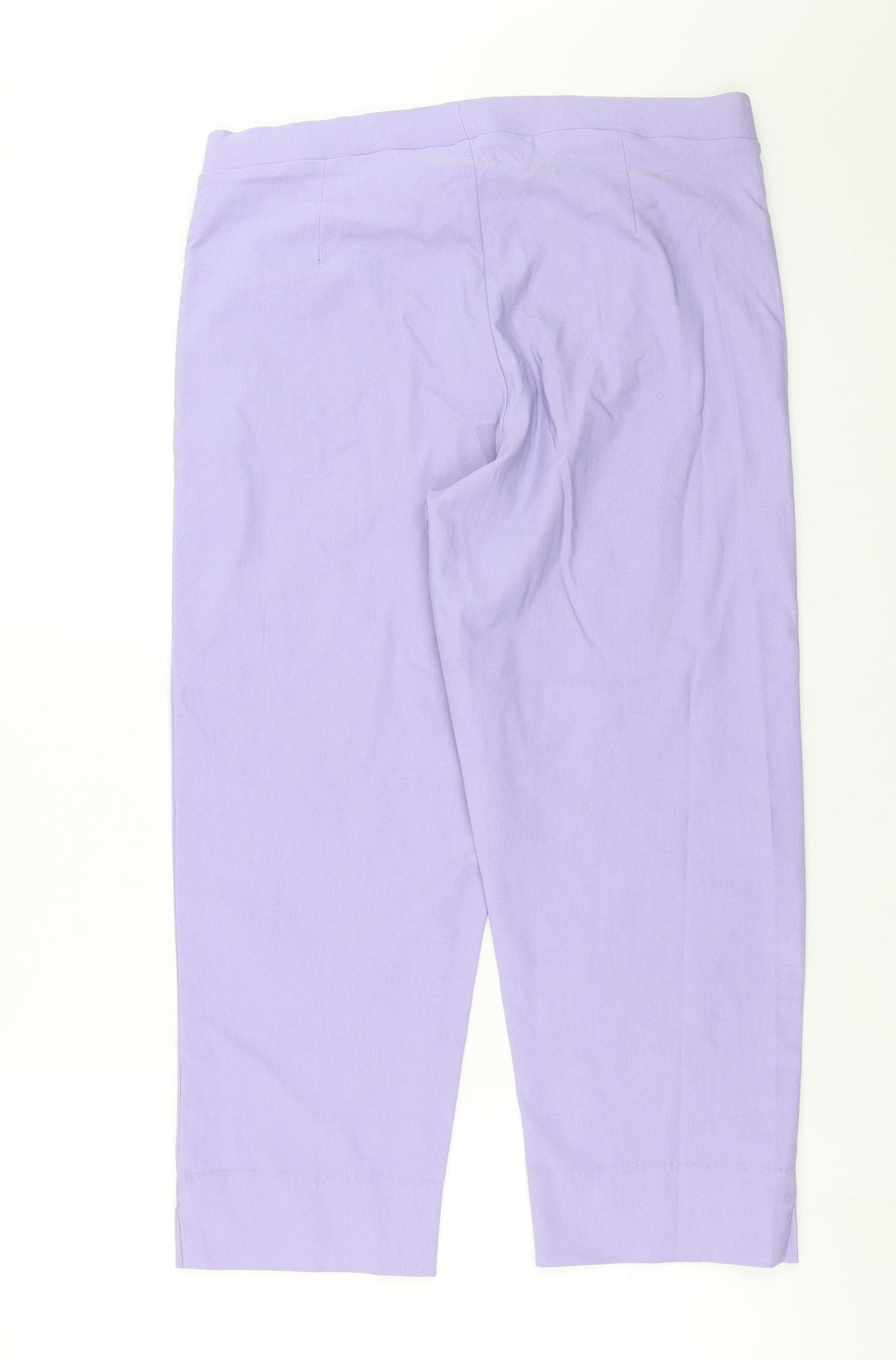 Emeliax Womens Purple   Cropped Trousers Size M L22 in