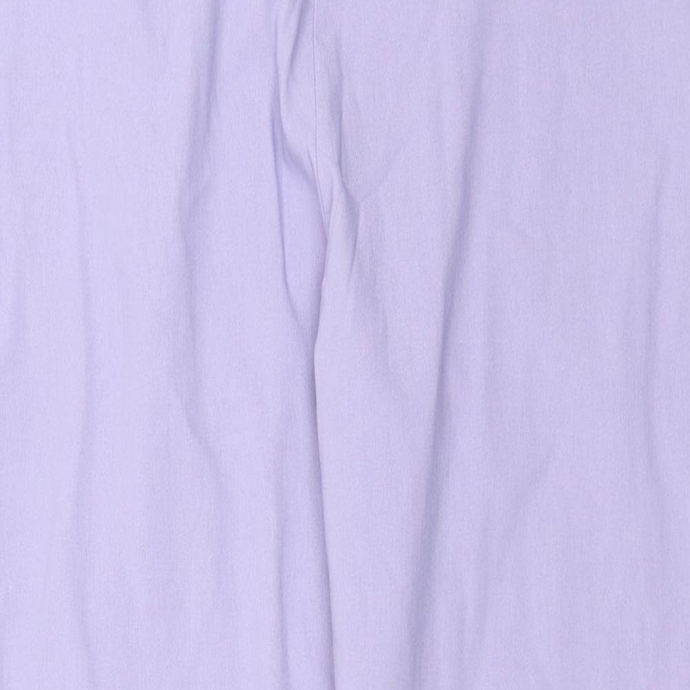 Emeliax Womens Purple   Cropped Trousers Size M L22 in
