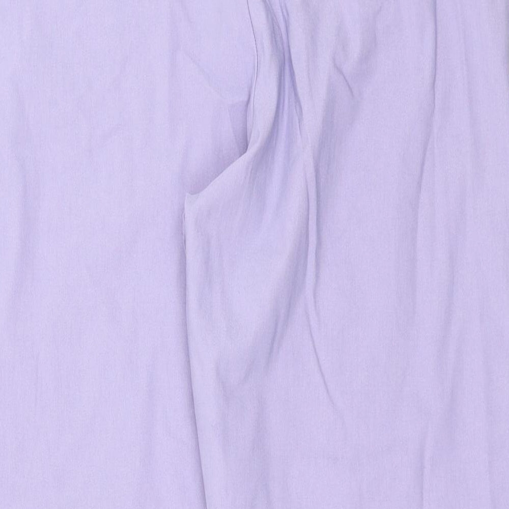 Emeliax Womens Purple   Cropped Trousers Size M L22 in