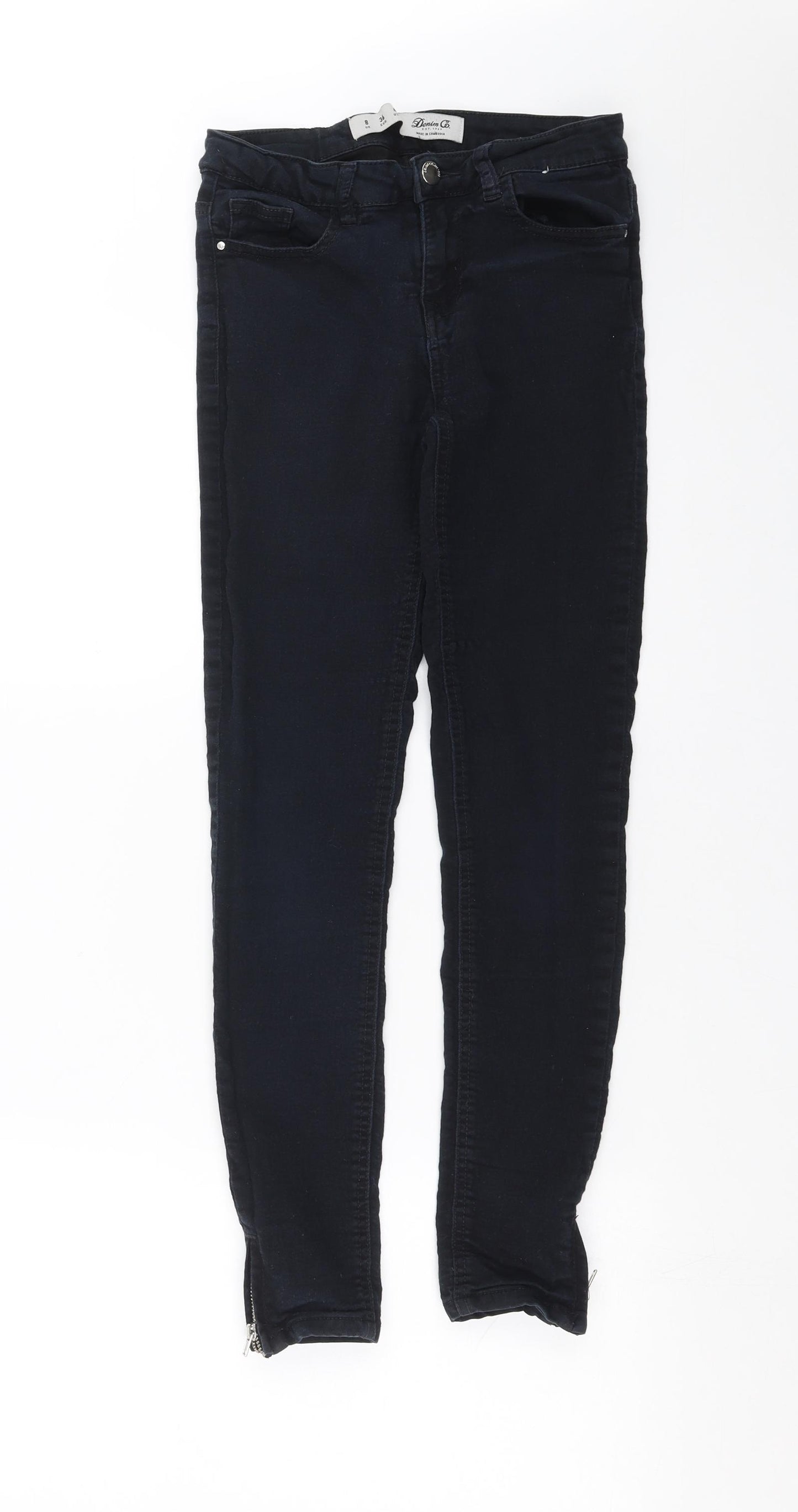 Primark Womens Blue  Denim Skinny Jeans Size 8 L26 in