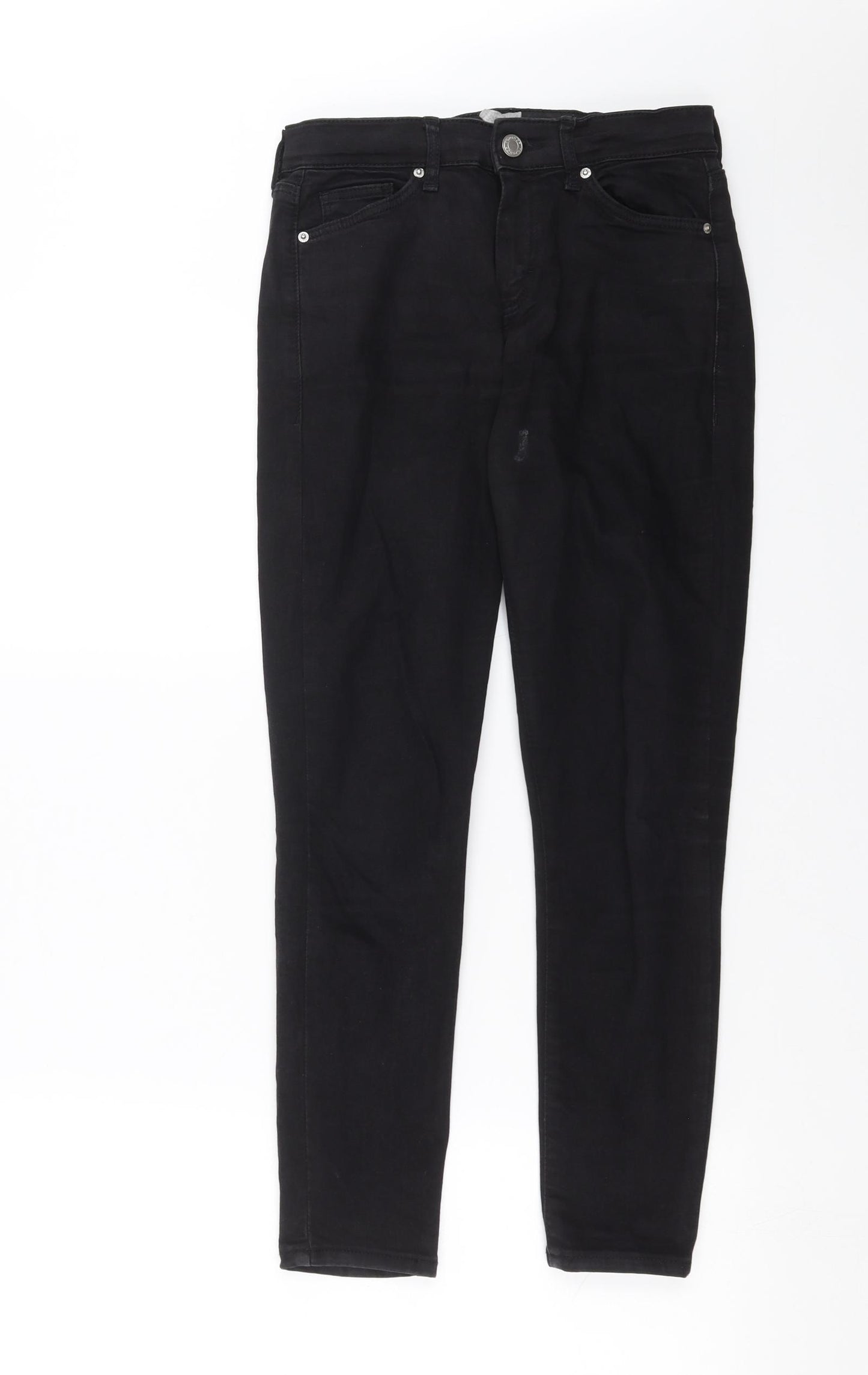 Topshop Womens Black  Denim Skinny Jeans Size 26 in L26 in