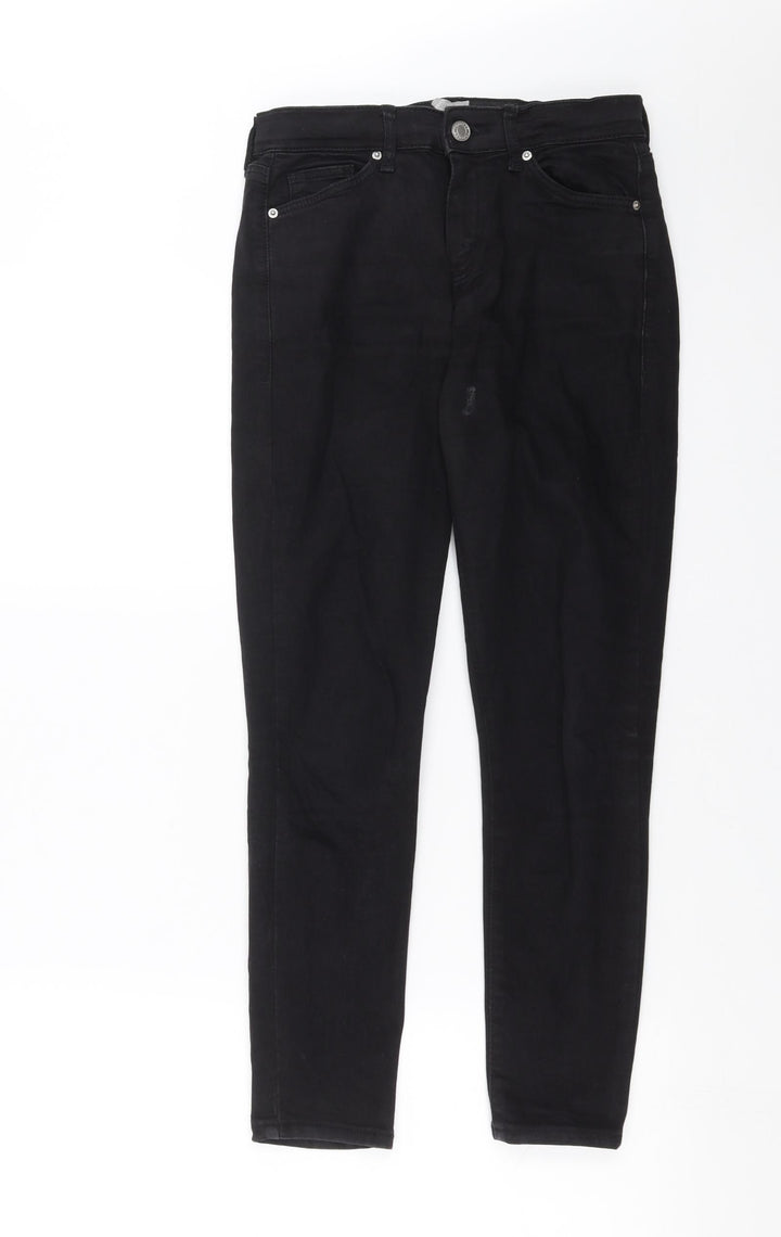 Topshop Womens Black  Denim Skinny Jeans Size 26 in L26 in