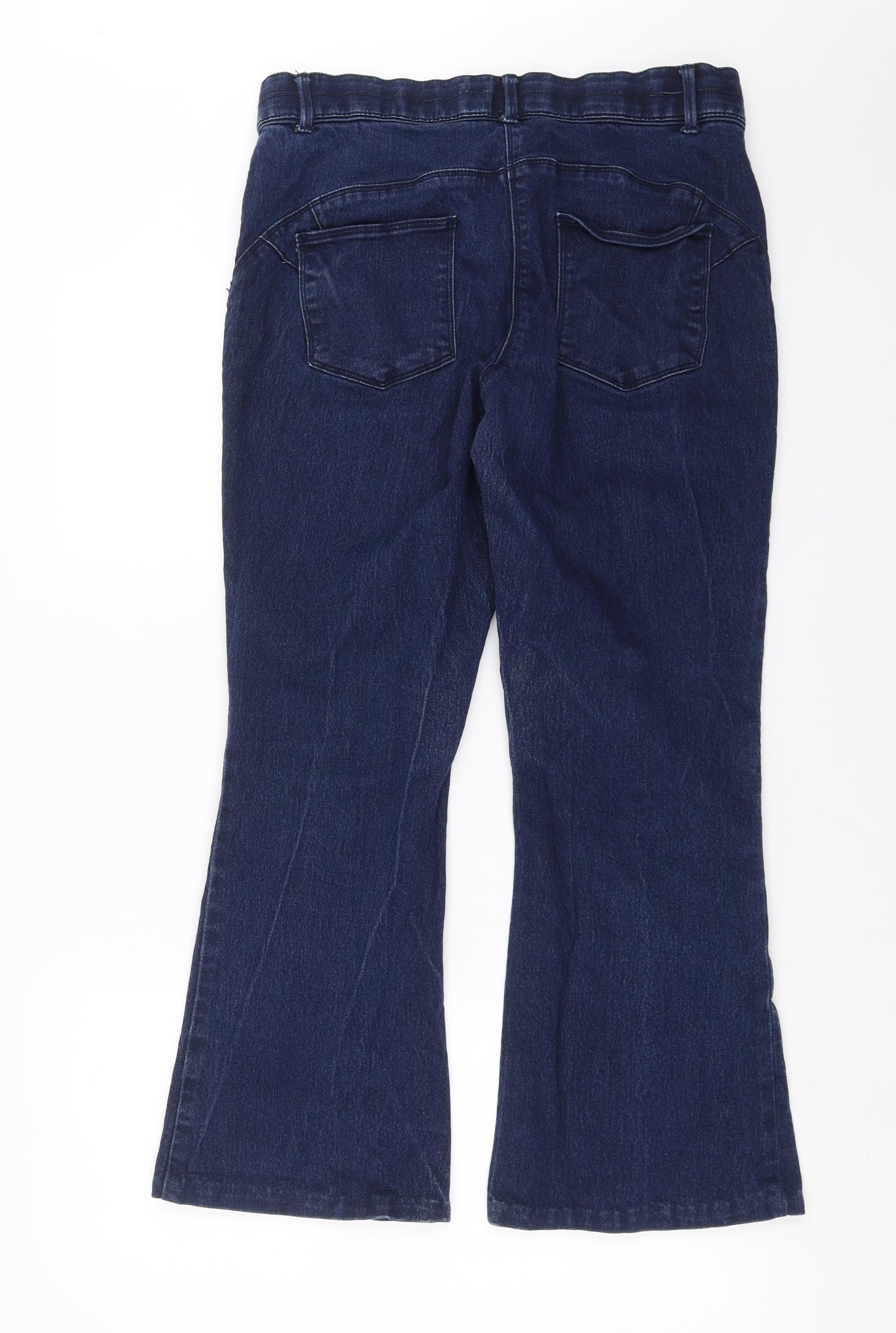Debenhams Womens Blue  Denim Bootcut Jeans Size 16 L27 in - short Leg
