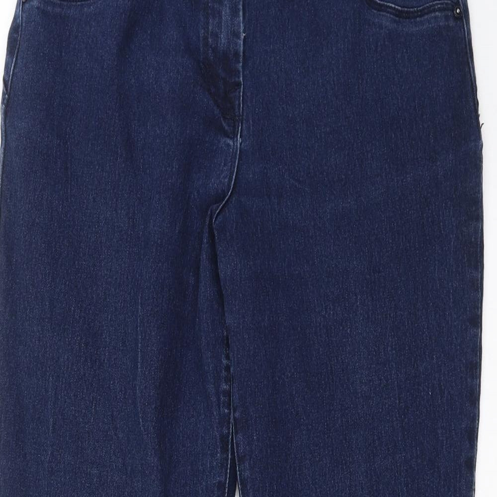Debenhams Womens Blue  Denim Bootcut Jeans Size 16 L27 in - short Leg