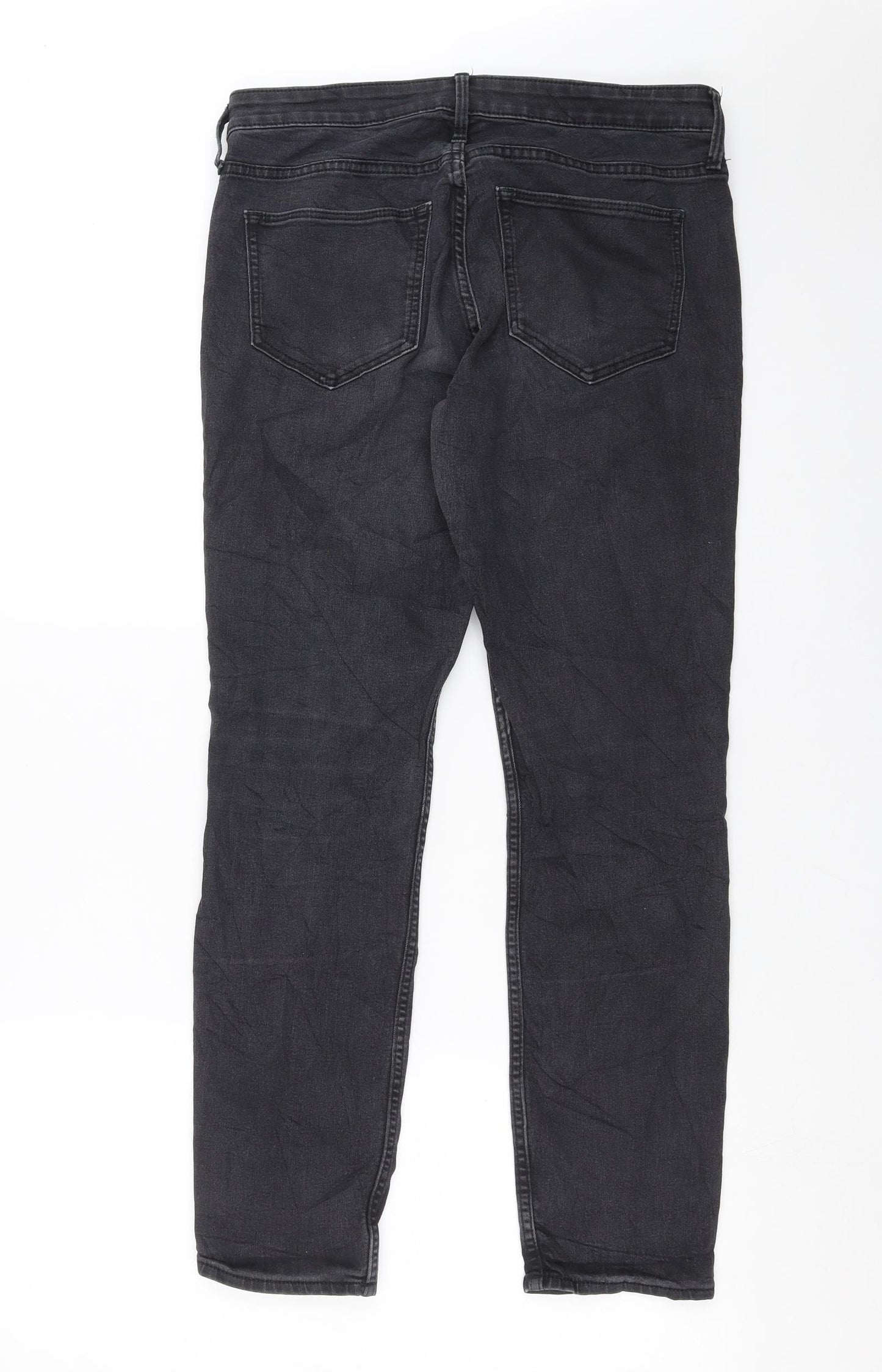 H&M Womens Grey  Denim Skinny Jeans Size 30 in L27 in - Ankle grazer