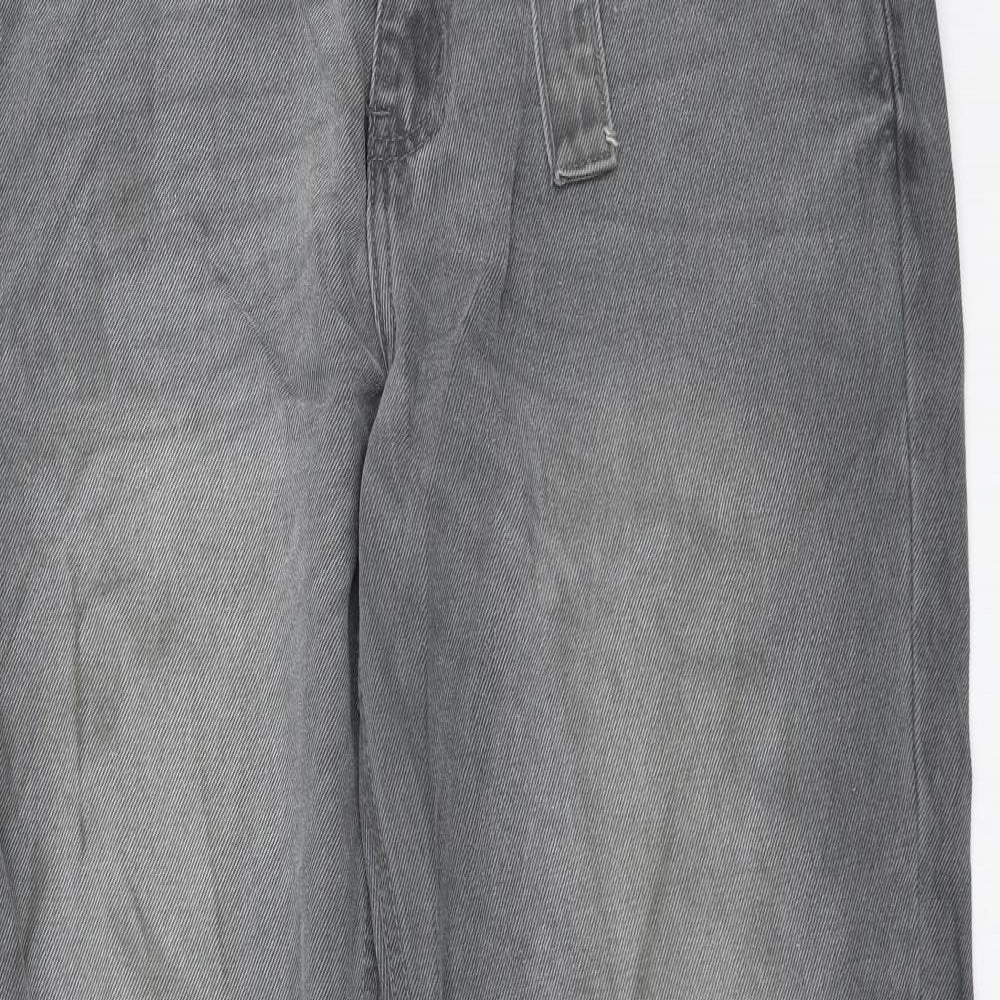Boohoo Womens Grey  Denim Mom Jeans Size 14 L31 in