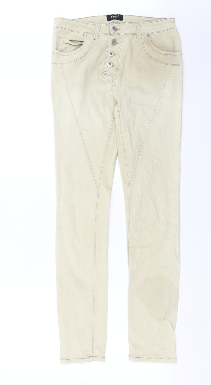 Sisters Point Womens Beige  Denim Skinny Jeans Size S L31 in