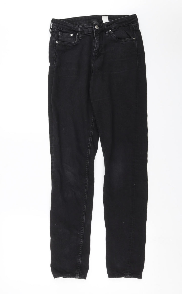 H&M Womens Black  Denim Skinny Jeans Size 27 in L31 in
