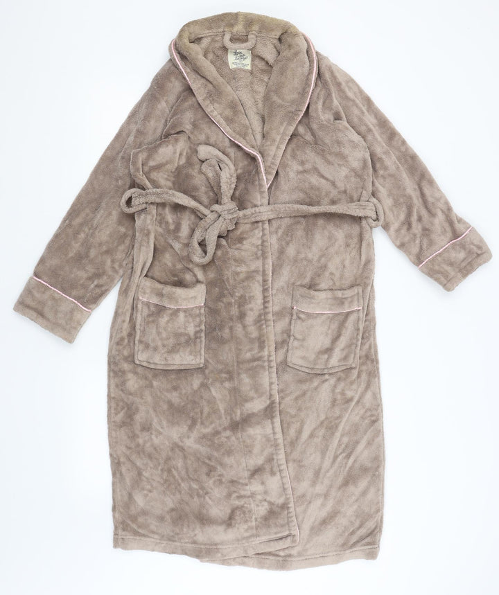 Love to Lounge Womens Brown Solid  Kimono Gown Size 6