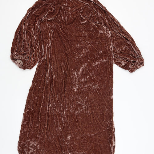 Miraka Womens Brown   Shirt Dress  Size XS