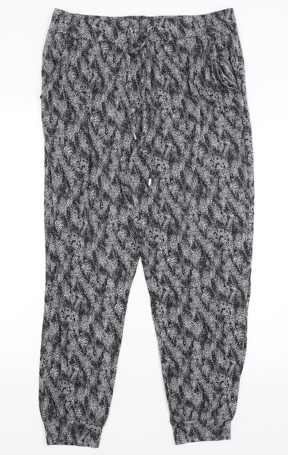 Primark Womens Black   Harem Trousers Size 14 L26.5 in