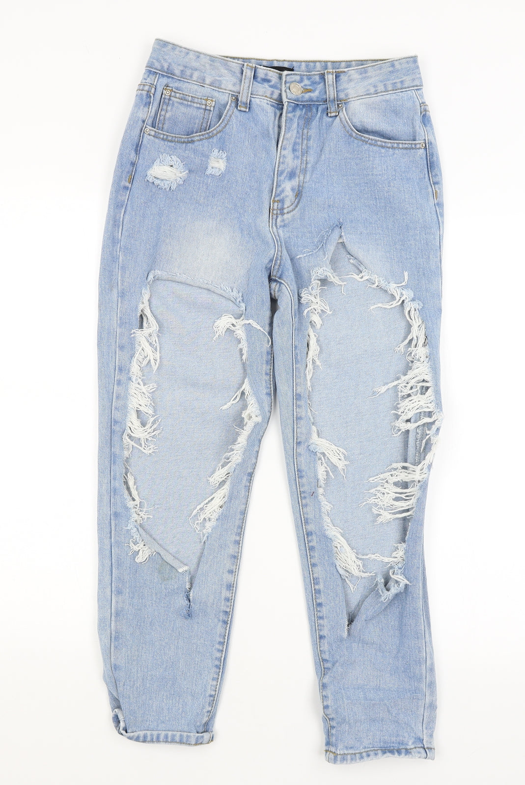 Momokrom Womens Blue   Mom Jeans Size 8 L24 in
