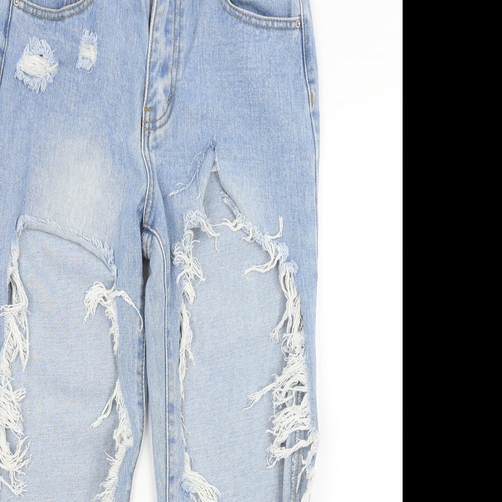Momokrom Womens Blue   Mom Jeans Size 8 L24 in