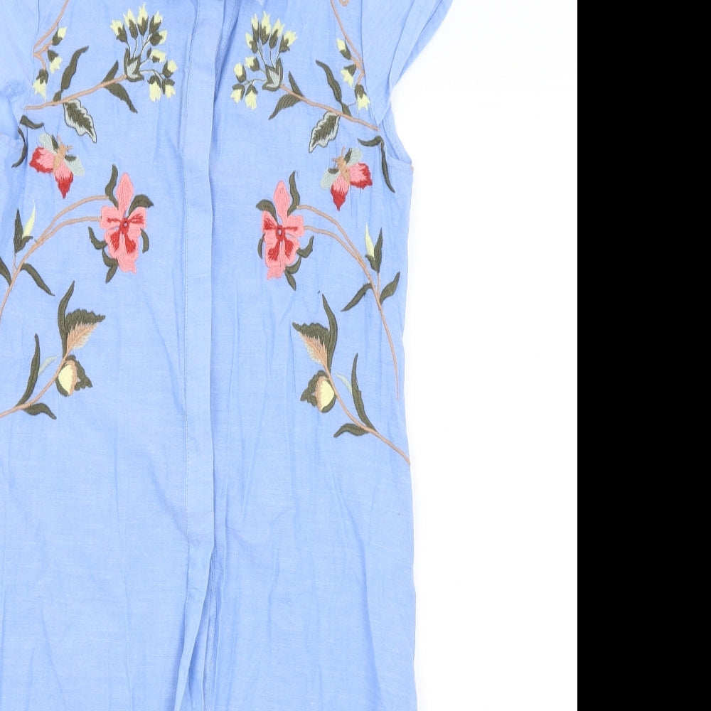 Atmosphere Womens Blue   Shirt Dress  Size 6