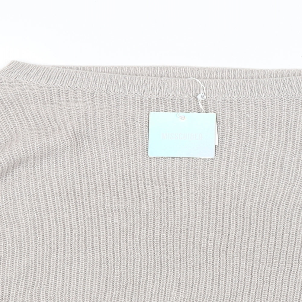 Missguided Womens Grey   Pullover Jumper Size 10
